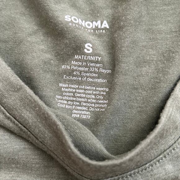 Sonoma maternity tee hello pumpkin Size Small Green - Picture 2 of 2